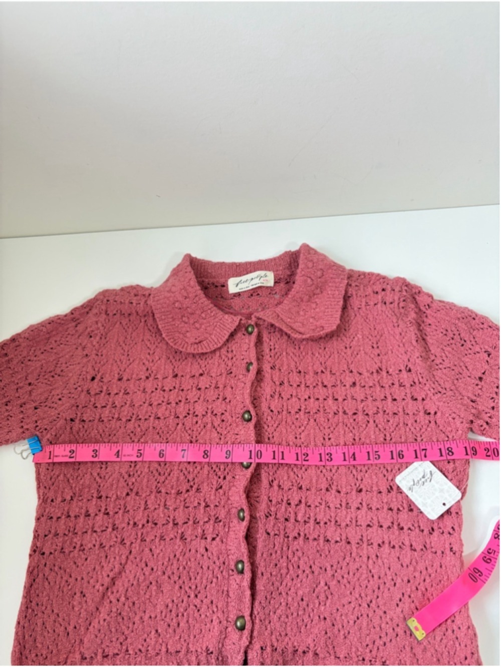FREE PEOPLE DAILY CARDIGAN FADED ROSE SIZE M - Picture 11 of 12